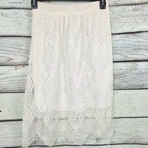 Charlotte Russe White Lace Pencil Skirt Womens S NWT